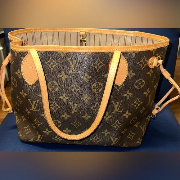 COPY LOUIS VUITTON Monogram Canvas Neverfull MM Brown Tote Bag (Authentic)
